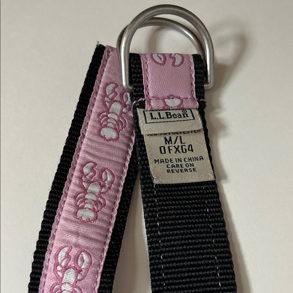 L.L. Bean Pink D Ring Lobster Belt - Picture 3 of 7